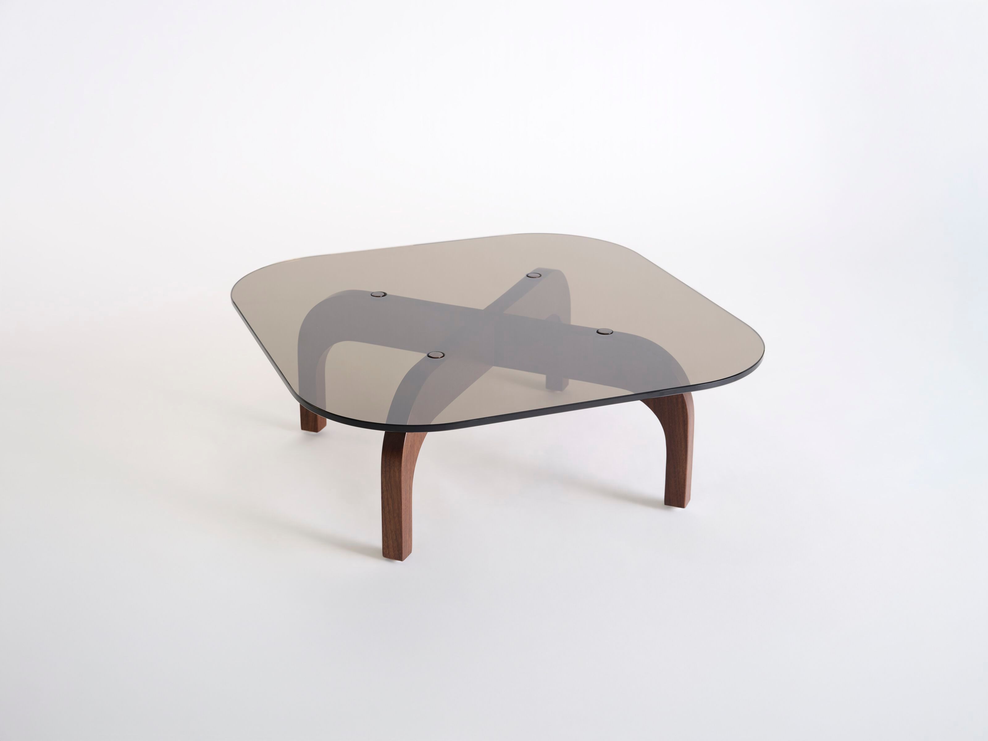 Стеклянный низкий квадратный журнальный столик Phase Design Ziba ARCH-00021053 - Вид №4