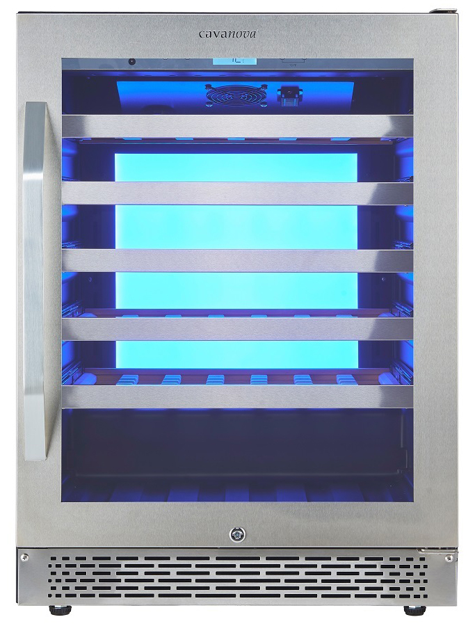 9189162 Винный шкаф Cavanova CV045-1TL серебристый STDN-0033727 - Вид №7
