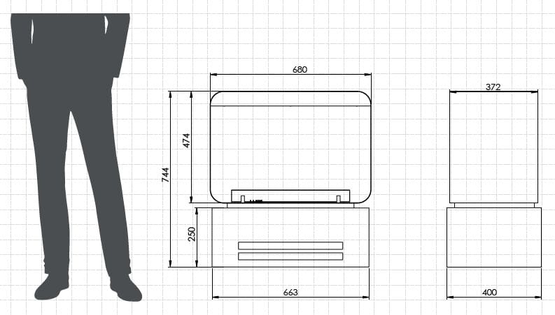 Отдельно стоящий камин из биоэтаноловой стали Planika RETRO ARCH-00146712 - Вид №4