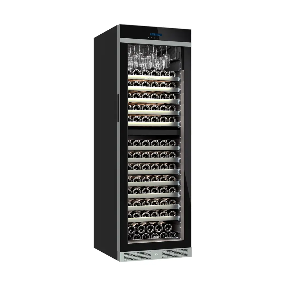 Винный шкаф Libhof Sommelier SQD-165 59.50x180x70 см 165 бутылок металл цвет черный