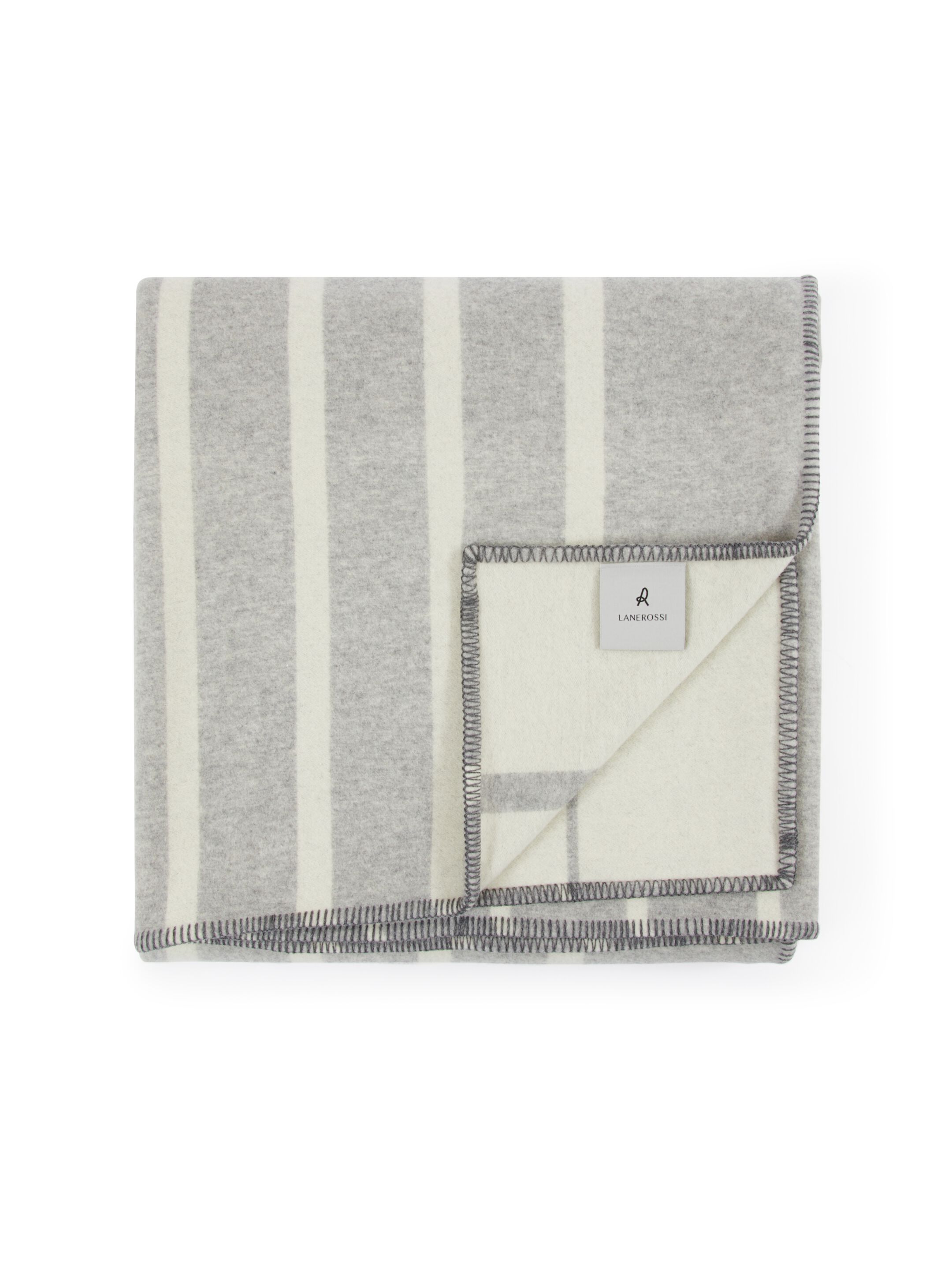 Двустороннее одеяло из мериносовой шерсти и кашемира Lanerossi Оптическая ARCH-00086862 - Вид №10