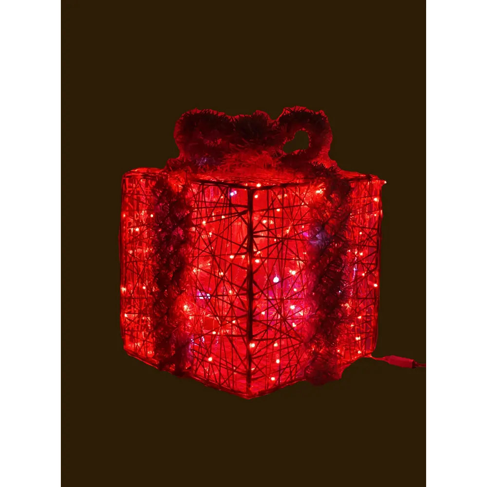 Электрическая светящиеся фигура Подарок 100 LED 40x40x40 см теплый белый свет 86164009 STLM-2037776 AJURIO  - Вид №10