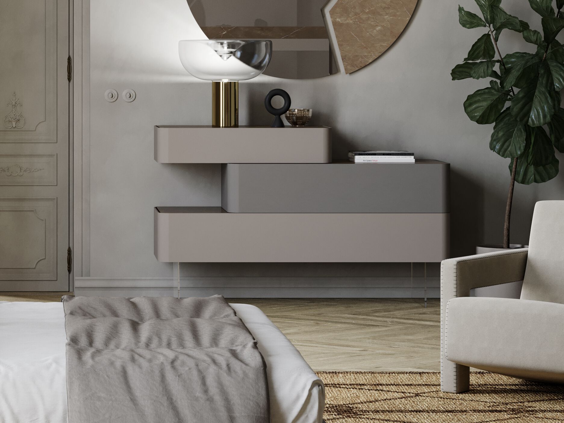 Деревянный подвесной комод Voltan Elite ARCH-00093525 - Вид №1