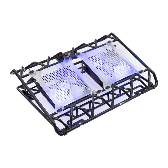 IP33 Black laptop cooling (17,3"", 2x(120x120), plastic+metal mesh) STM Santreyd  - Вид №12