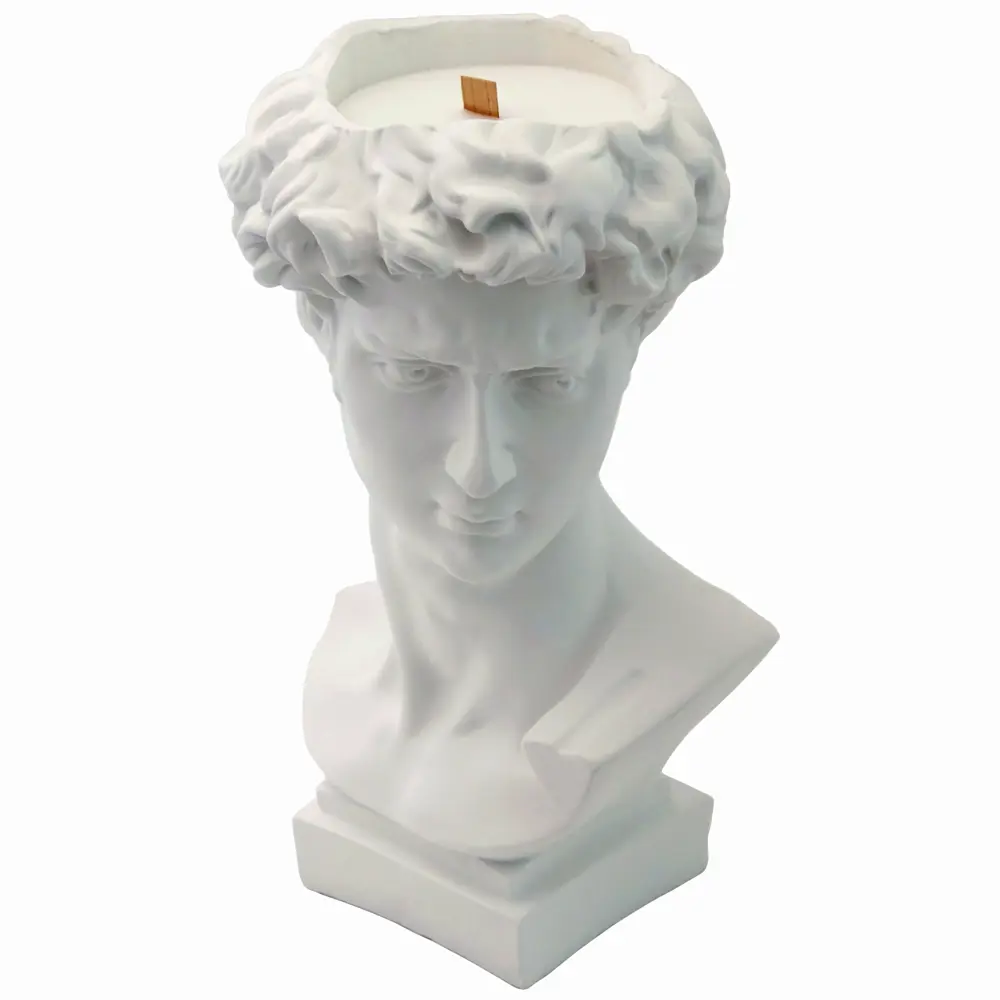 Свеча в гипсе Голова Давида белая 27.7 см EVIS STLM-2000498 - Вид №1