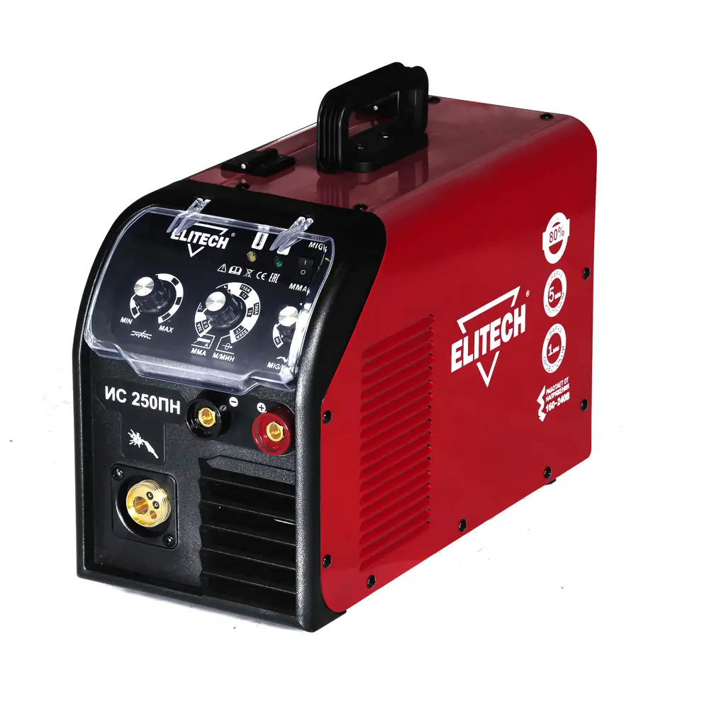 Сварочный аппарат инверторный Elitech 250ПН E1703.005.00, 220 А, 5 мм STLM-2090762