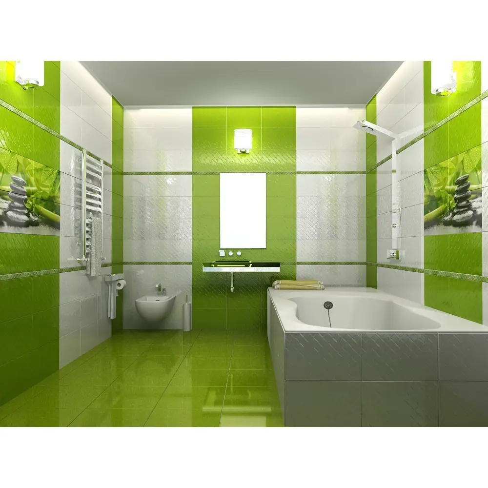Плитка настенная Golden Tile «Relax» 25х40 см 1.5 м2 цвет зелёный STLM-2065805 - Вид №3