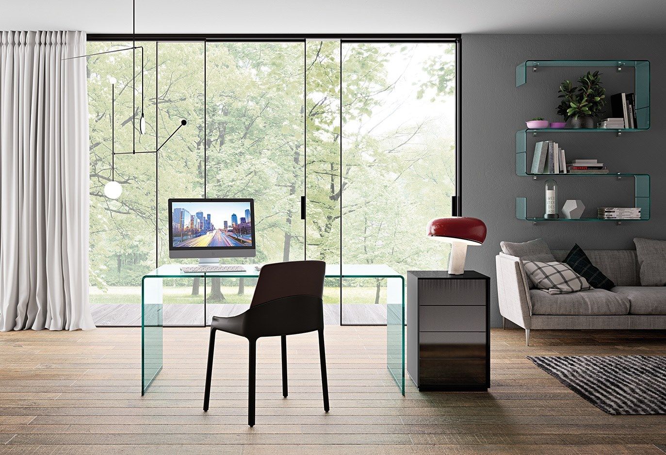 Прямоугольный стеклянный стол FIAM ITALIA Rialto ARCH-00133087 - Вид №4