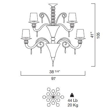 Люстра из муранского стекла Wave Murano Glass DOHA ARCH-00059319 - Вид №2