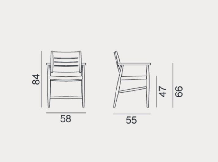 ТИК мягкий садовый стул с подлокотниками Gervasoni Gervasoni Outdoor ARCH-00085034 - Вид №5