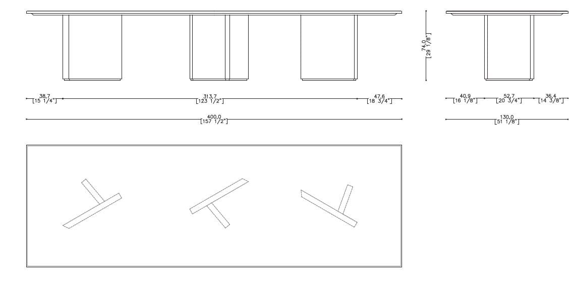 Стеклянный обеденный стол Sicis PHILIPPE ARCH-00125274 - Вид №14