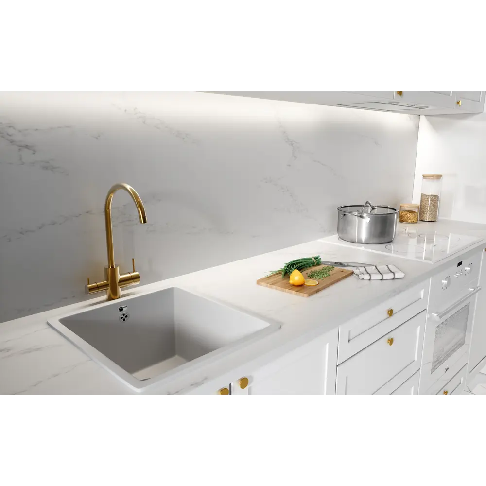 84168225 Стеновая панель Молекуль 240x0.8x60 см акрил цвет белый STLM-0046728 Santreyd  - Вид №9