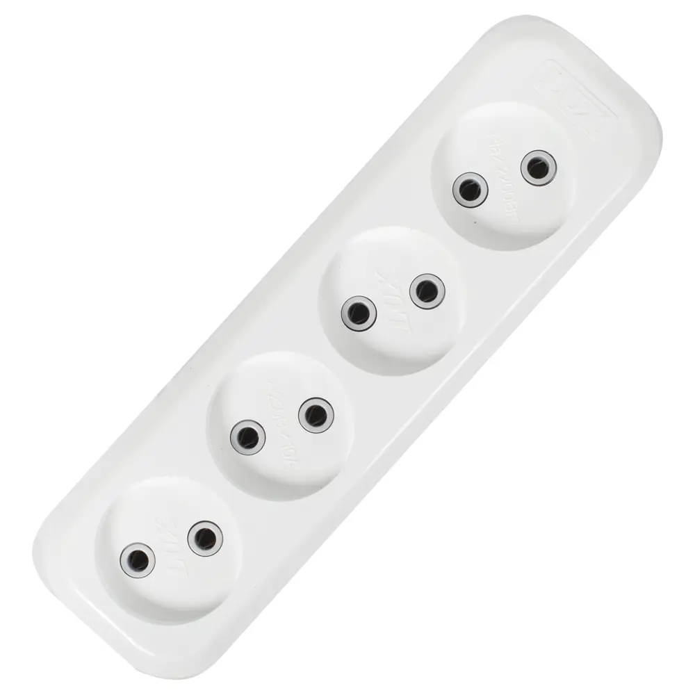 Колодка без заземления Lux 4 розетки 10А STLM-2005176