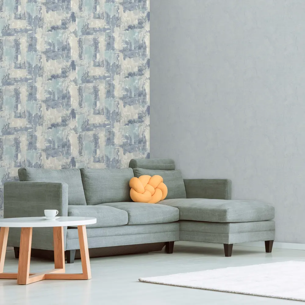 Обои флизелиновые Diamond Wall голубые 1.06 м DI5058-03 STLM-2007227 - Вид №3