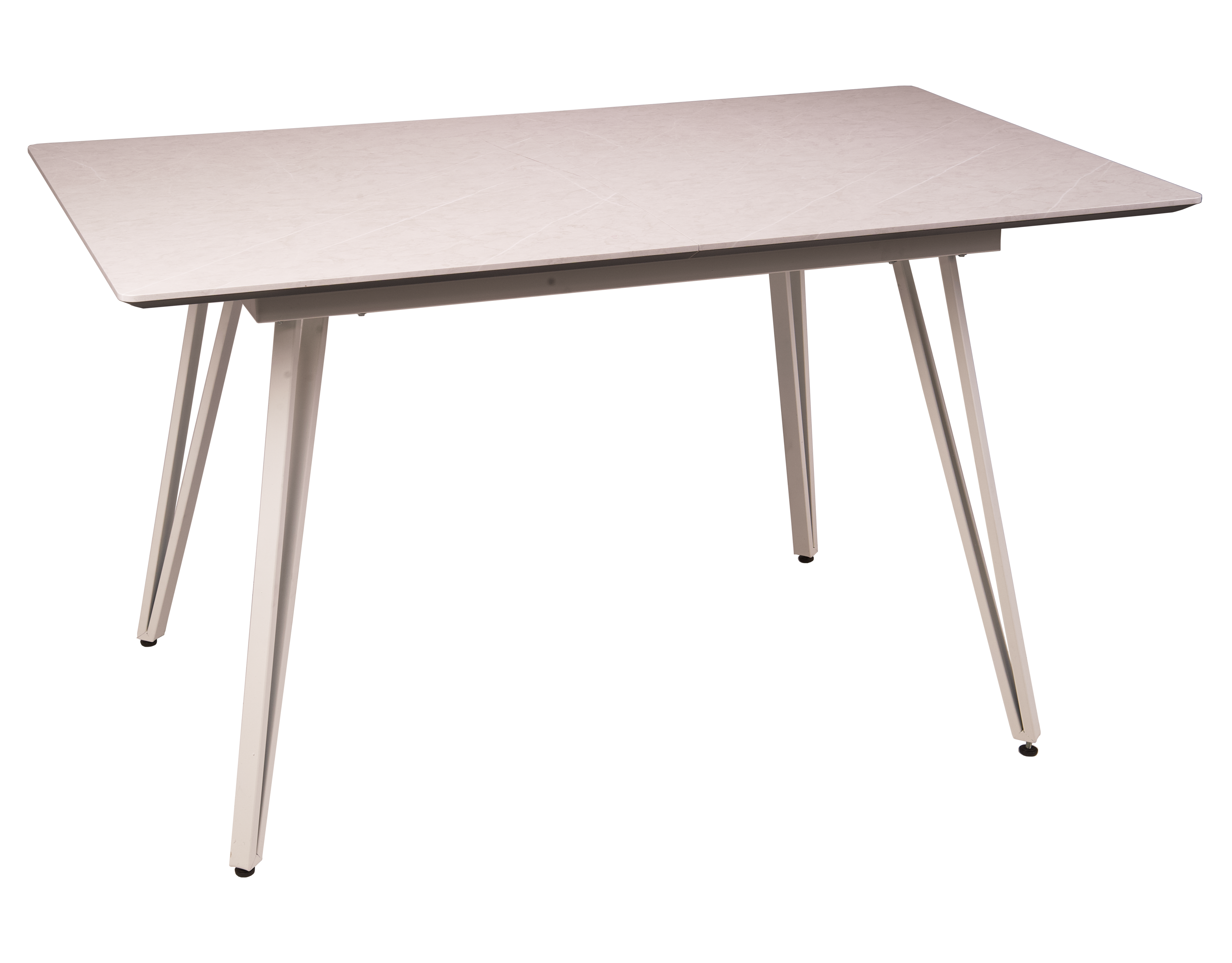 91061916 Кухонный стол прямоугольный 140-180x80 см МДФ цвет светло-серый/белый Диего STLM-0463377 R-HOME