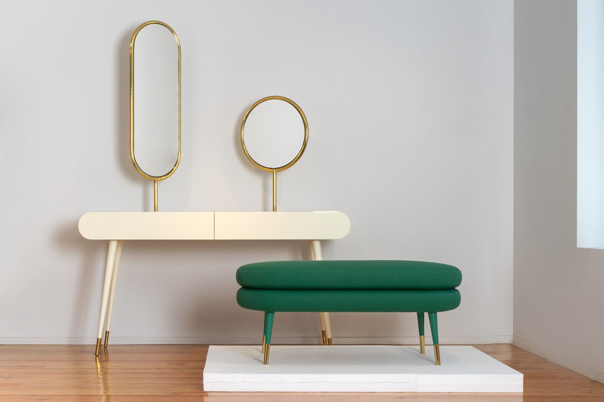 Бархатная мягкая скамейка ROYAL STRANGER MARSHMALLOW ARCH-00109711 - Вид №5