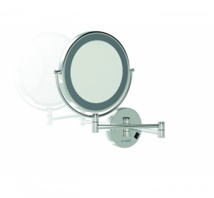 GW05 31 06 02 Genwec Круглое увеличительное зеркало со светодиодной подсветкой, хромированная латунь