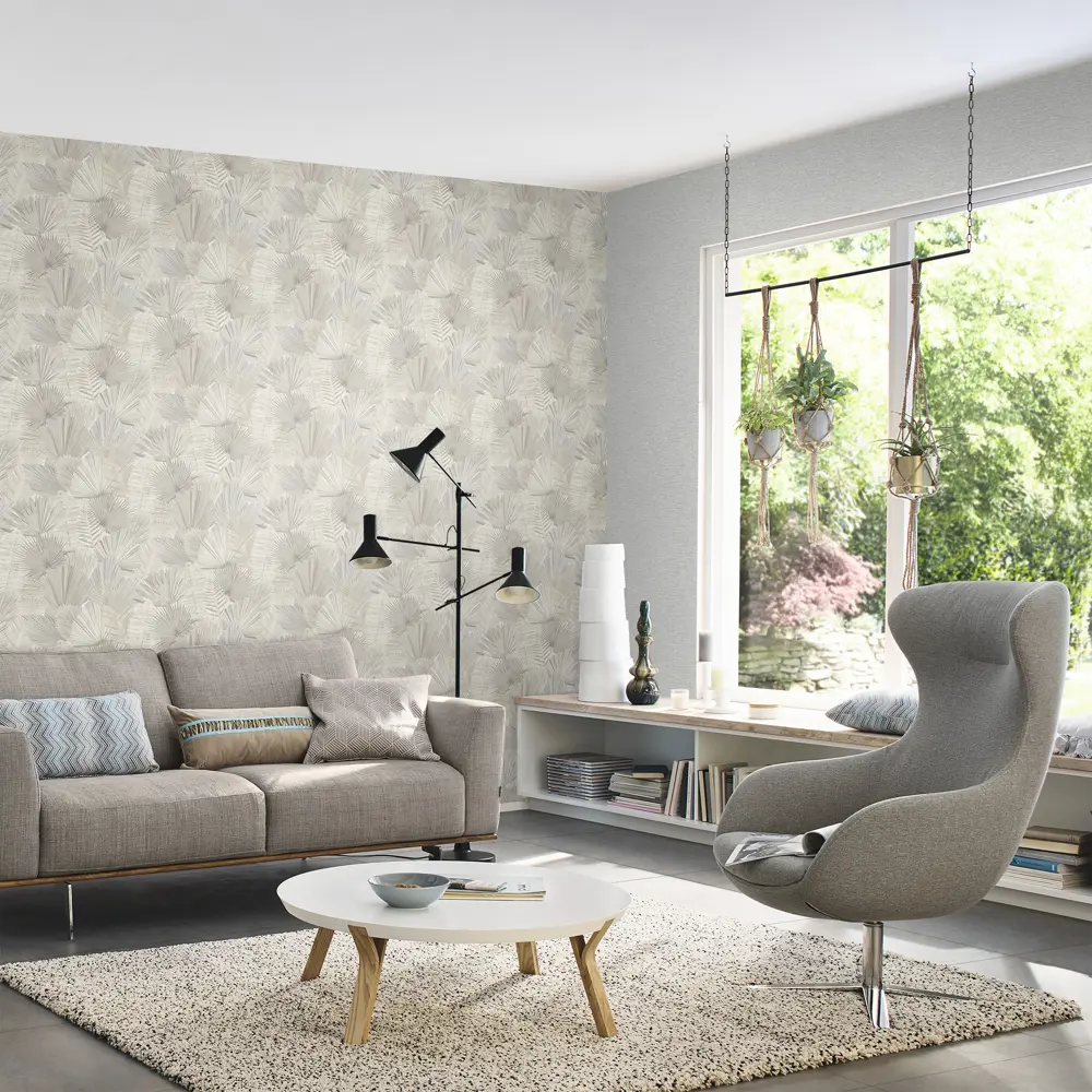 Обои флизелиновые Wall Up Holiday серо-бежевые 1.06 м 647525 STLM-2001806 - Вид №3