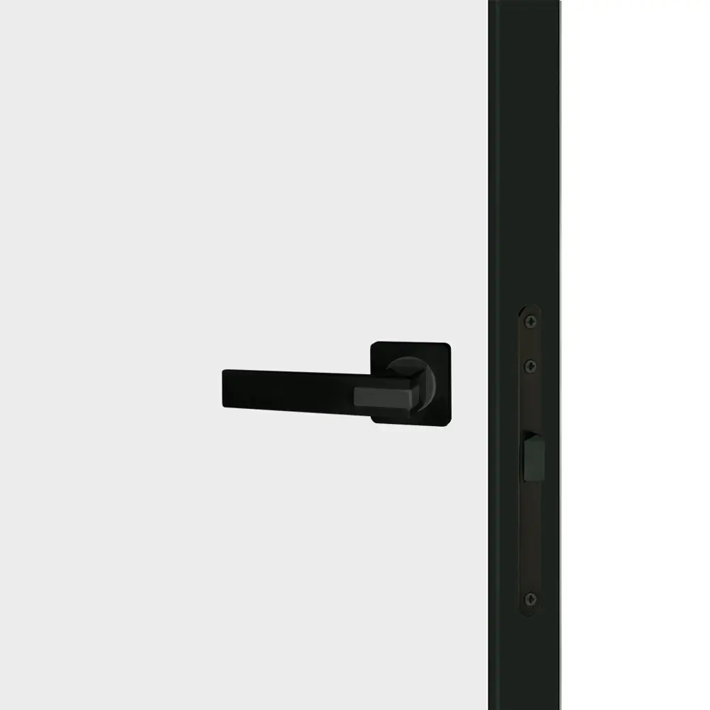 Дверь межкомнатная глухая Invisible 60x220 см цвет белый с замком черная кромка 89433699 STLM-2033139 VELLDORIS  - Вид №4