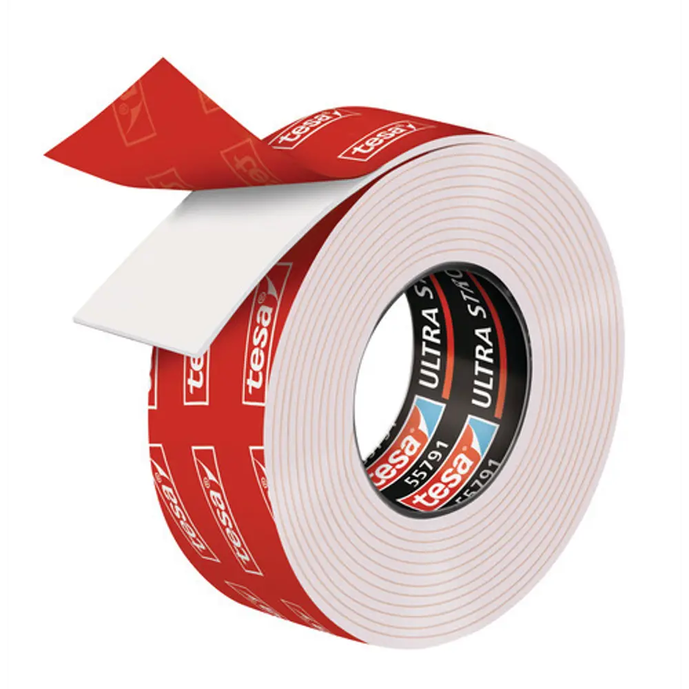 Лента клейкая двусторонняя ультра-сильная Tesa Powerbond 19 мм x 1.5 м цвет белый STLM-2147187 - Вид №1