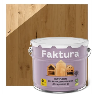 Защитно-декоративное покрытие для древесины FAKTURA 208440 орех 9 л