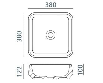 Квадратная столешница из Долотека©