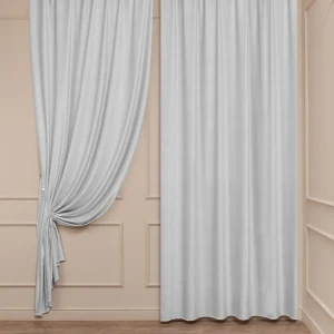 Ткань 1 п/м бархат Bellissimo 300 см 280 г/м² цвет дымчато-серый