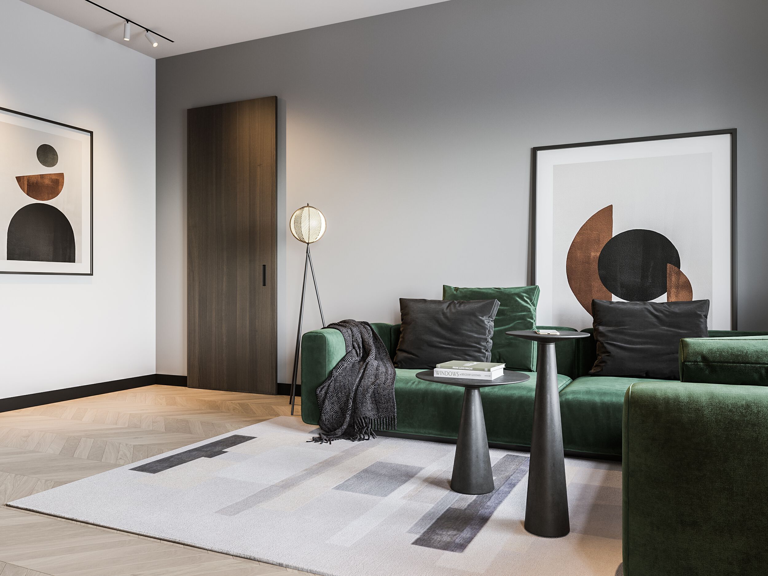 Торшер из стали и стекла OBLURE мир ARCH-00053411 - Вид №5