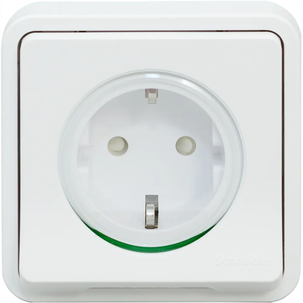 Розетка встраиваемая влагозащищённая Schneider Electric Mureva Styl с заземлением, с крышкой и шторками, IP55, цвет белый STLM-2046605