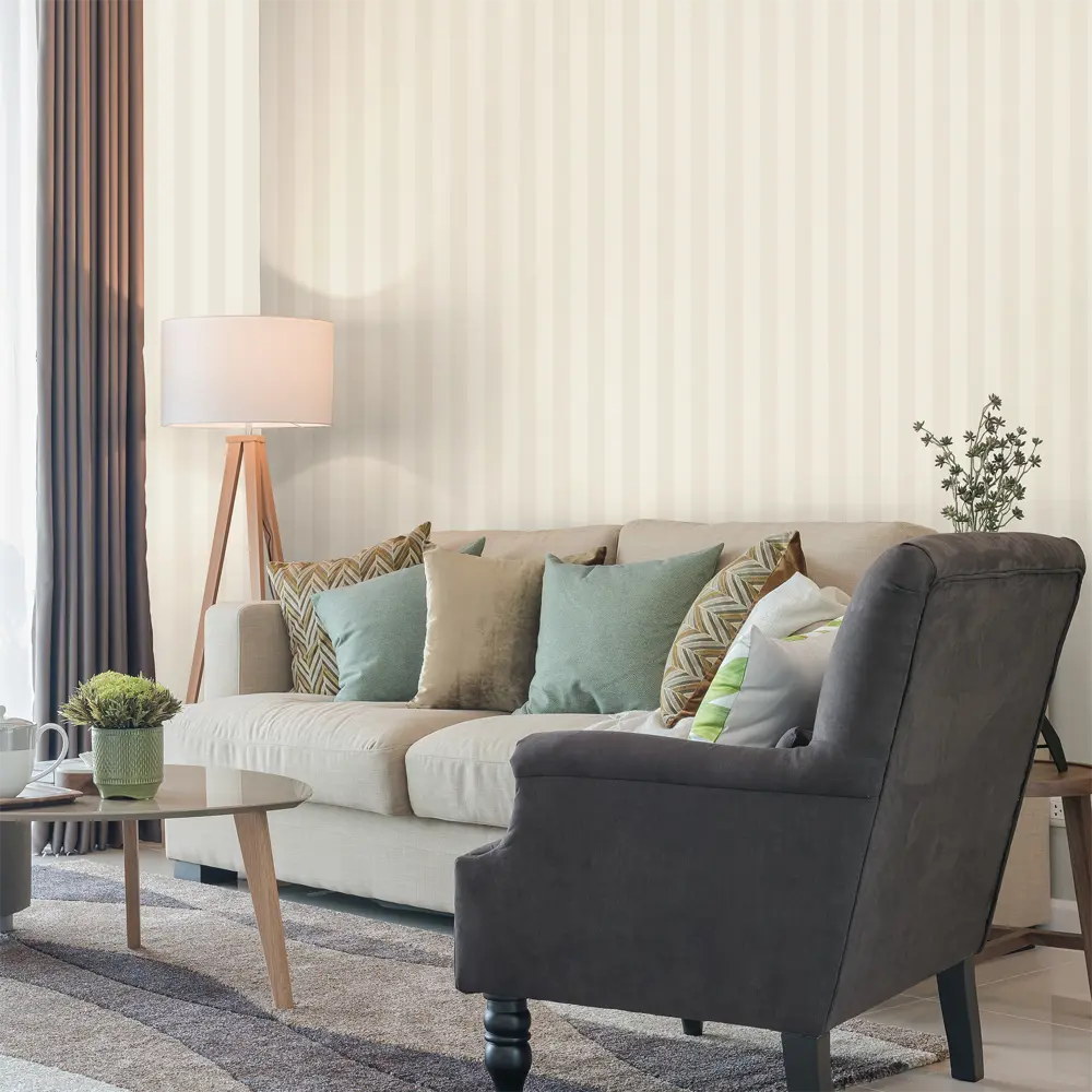 Обои флизелиновые Inspire Candice жёлтые 1.06 м Cream Candice Cream STLM-2055720 - Вид №2