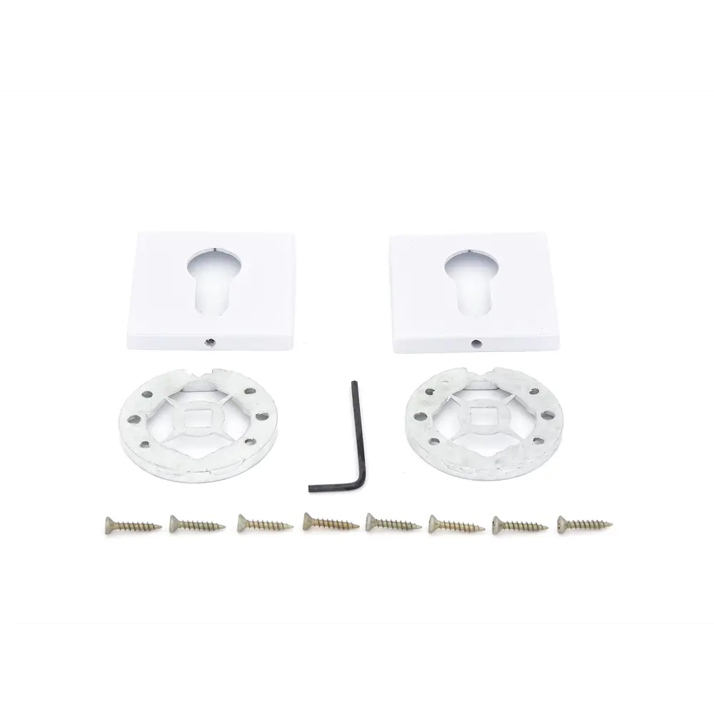 Накладка на замочную скважину Palladium Z 220 ET WP 54х54 мм цвет белый 2 шт STLM-2174130 - Вид №1