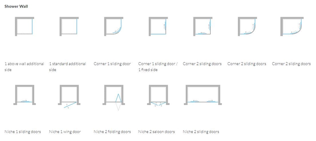 Нишевая душевая кабина с распашной дверью ARBLU ARCH-00015563 - Вид №2