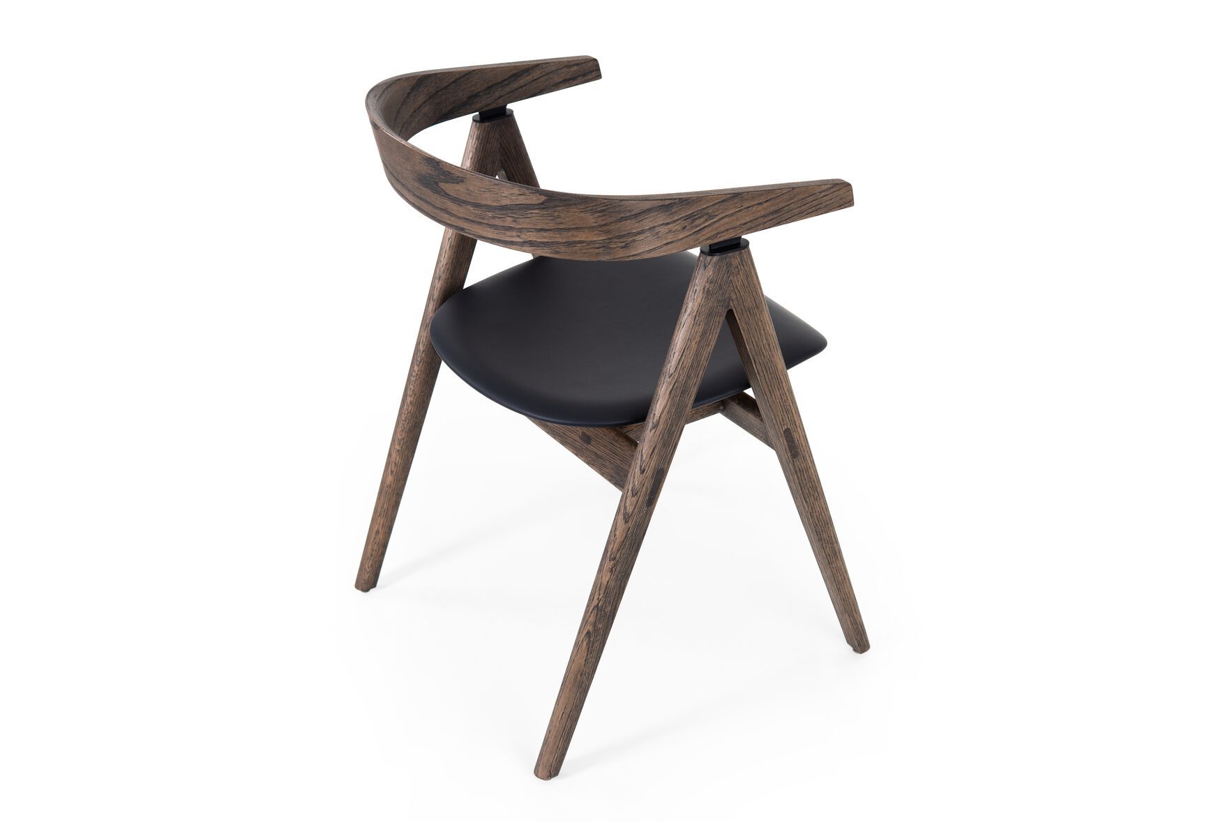 Кожаный мягкий стул с подлокотниками с открытой спинкой Gazzda Ava ARCH-00002615 - Вид №5