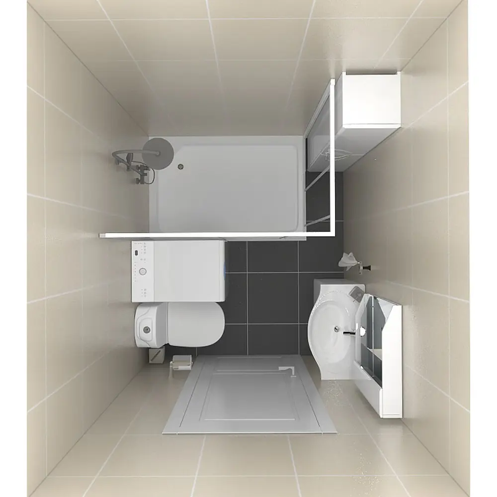 Душевая ширма Sensea Nerea прямоугольная для поддона 80x120 см Без серии STLM-2146360 - Вид №4