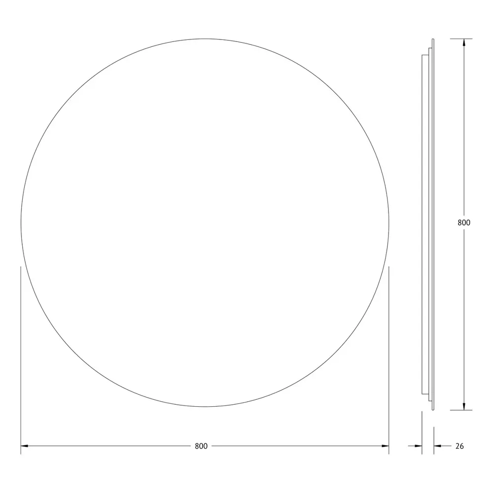 Зеркало для ванной Defesto Opti DF 2855 с подсветкой 80x80см