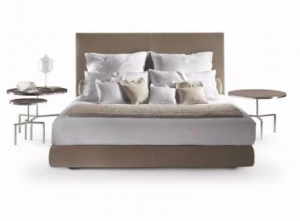 Flexform Двуспальная кровать из ткани с мягким изголовьем