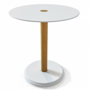 Прикроватный столик круглый белый 45 см Rondo BRAGIN DESIGN  256532 Белый