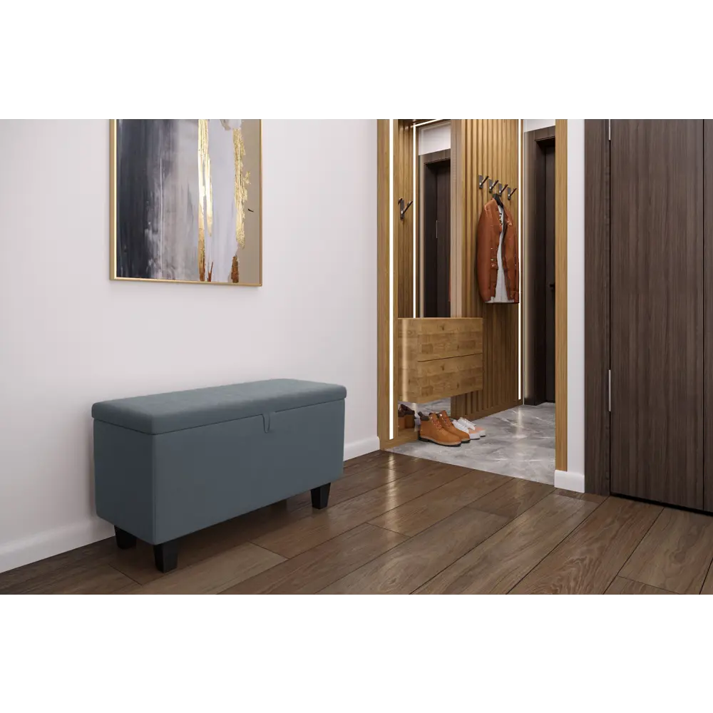 Банкетка полиэстер Seasons Типо Camaro 18 серый 79x46 см STLM-2025803 - Вид №3