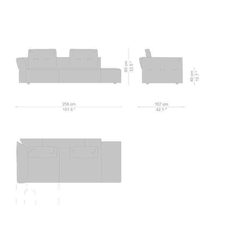 Съемный диван из ткани CASSINA Sengu ARCH-00093815 - Вид №30