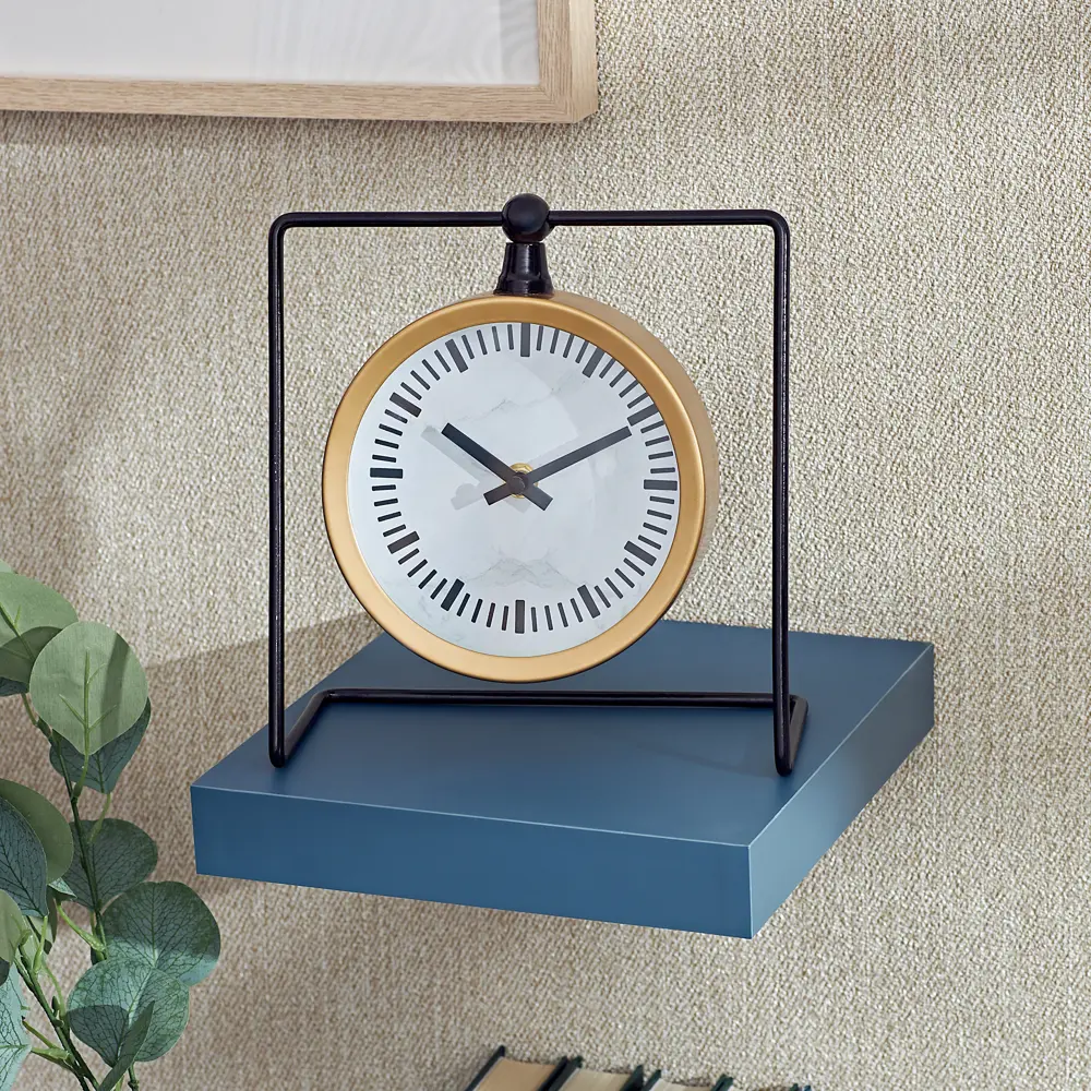 Часы настольные Dream River Качели W2204035 круглые МДФ цвет бело-золотой бесшумные ø20 Осень STLM-2017009