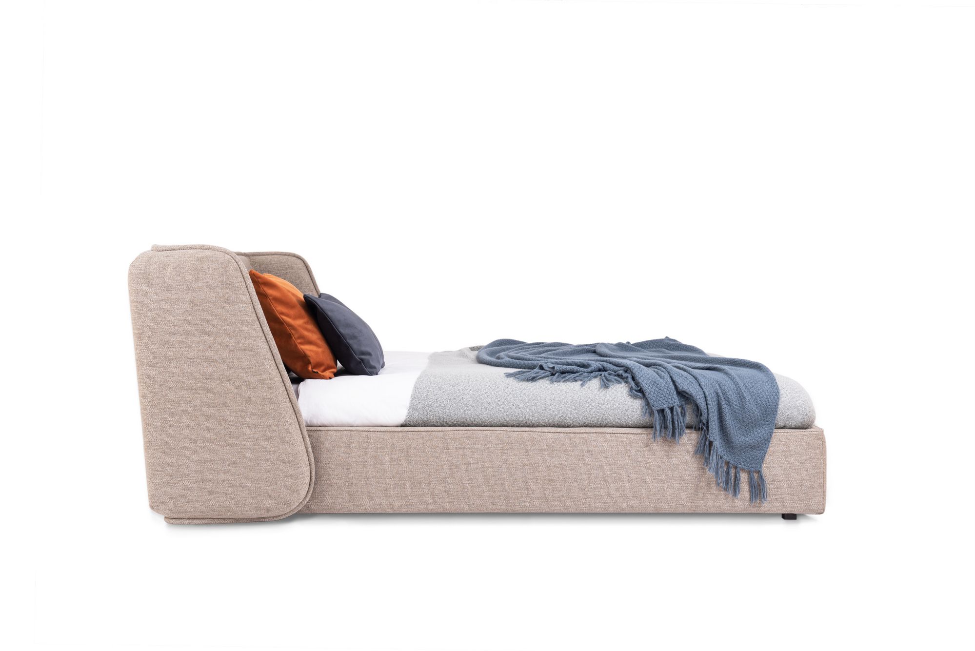 Двуспальная кровать с мягкой тканью Nobonobo PYORA ARCH-00102951 - Вид №1