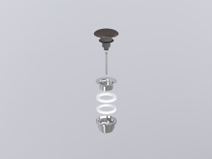 PIL01-CA Универсальный донный клапан click/clack хром с керамической крышкой cielo Запасные части и аксессуары