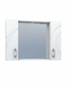 Зеркало Mirella 1000 со светильником1000⨉150⨉700 мм белый