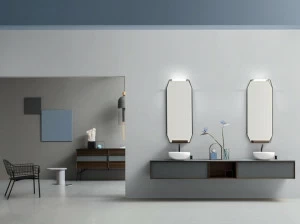 Cerasa Шкафчик для ванной со стеклянной столешницей Des