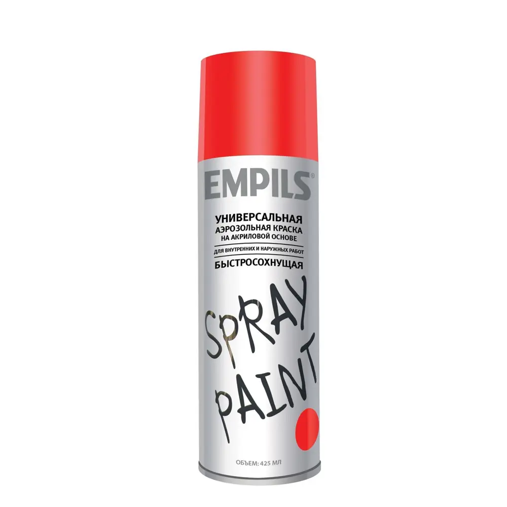 Краска аэрозольная Empils цвет ярко-красный 425 мл 17702551 STLM-2037348 ПРОСТОКРАШЕНО 