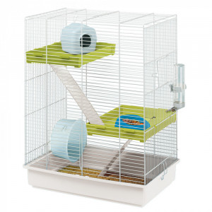 Т00001411 Клетка для грызунов HAMSTER TRIS белая 46x29x58см FERPLAST