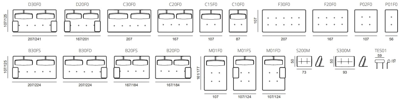Модульный тканевый диван AERRE ITALIA TANGRAM LIGHT ARCH-00032160 - Вид №2