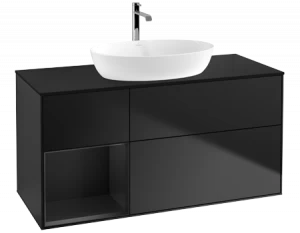 Villeroy&Boch Тумба под раковину Прямоугольная версия F822PDPD Finion Black Matt Lacquer