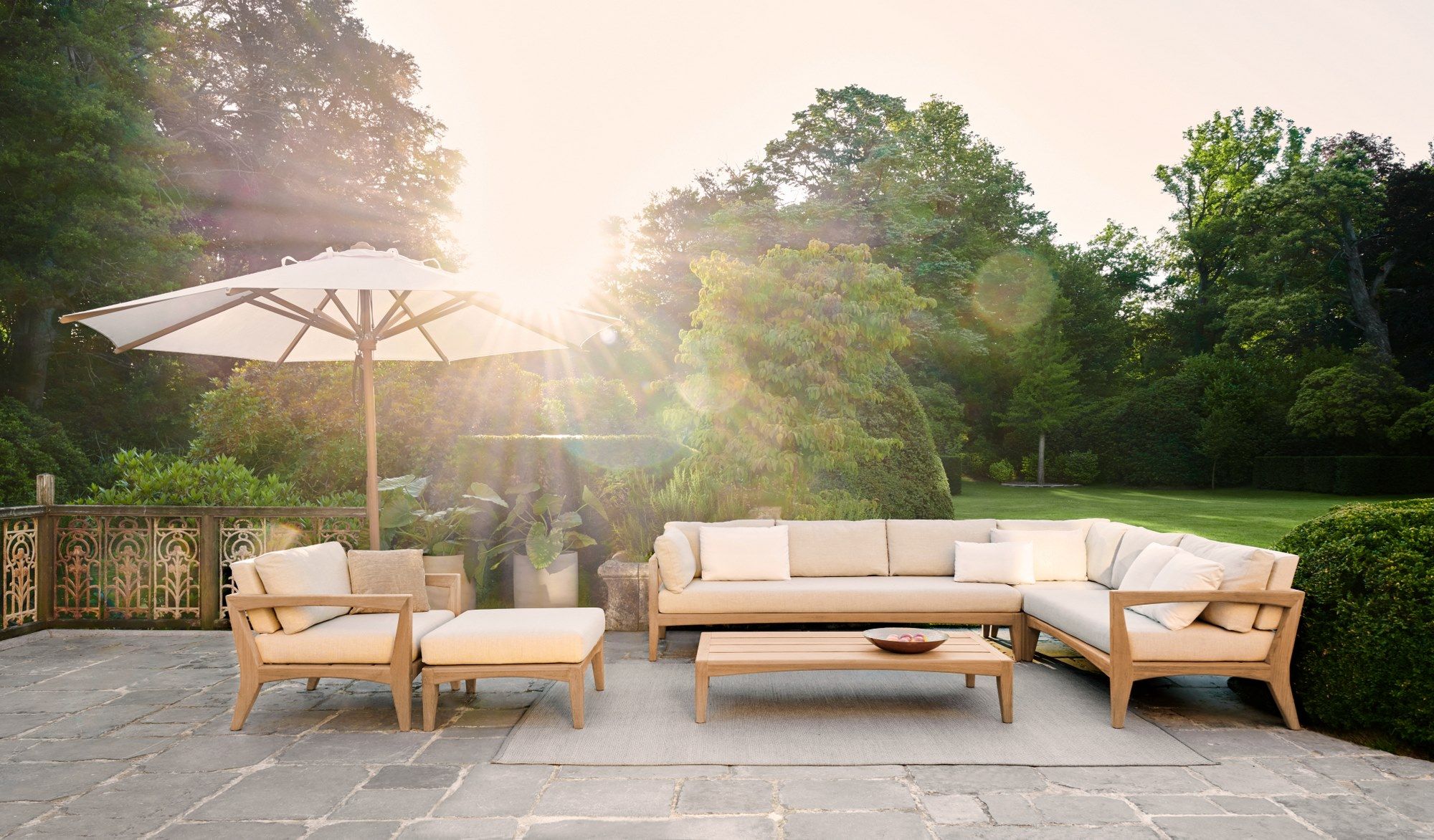 2-местный тканевый садовый диван Royal Botania Zenhit lounge ARCH-00037073 - Вид №1