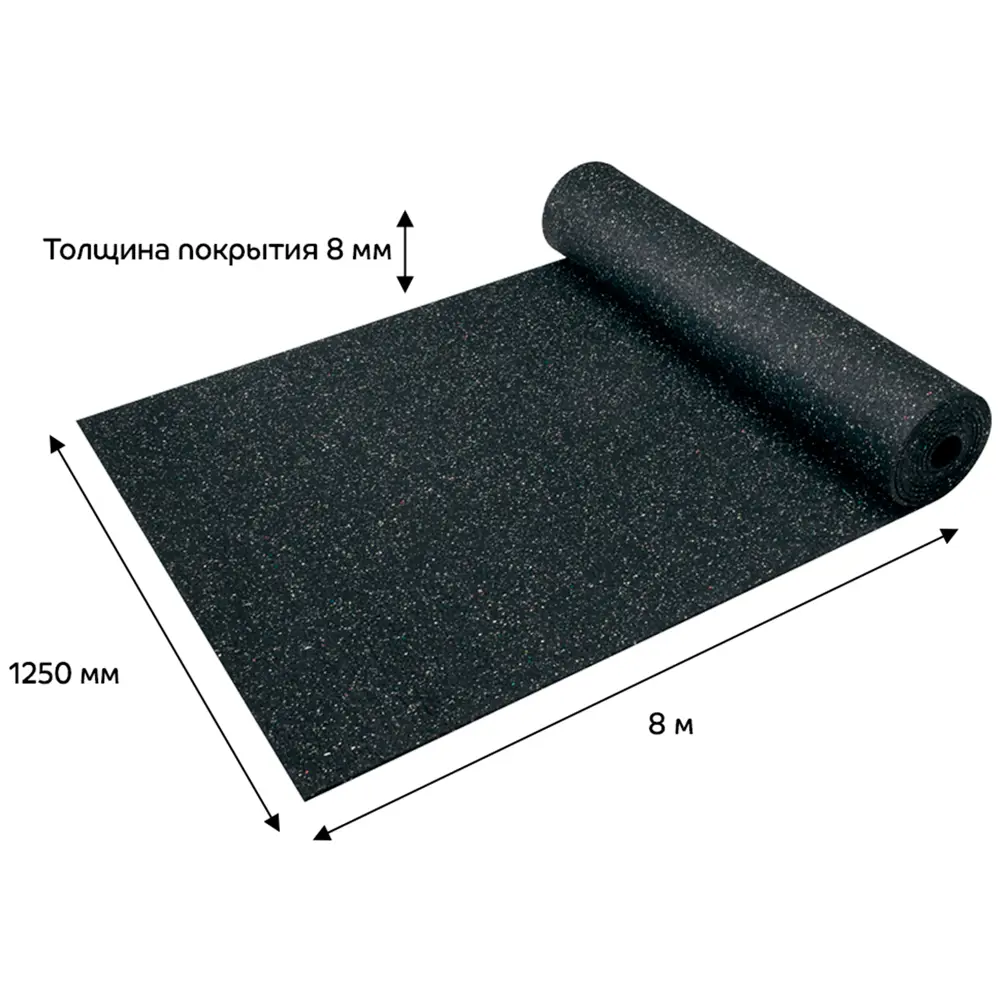 Универсальное покрытие резиновое Kraitec Top 8 мм 8х1.25 м 83111046 STLM-2072074  - Вид №2